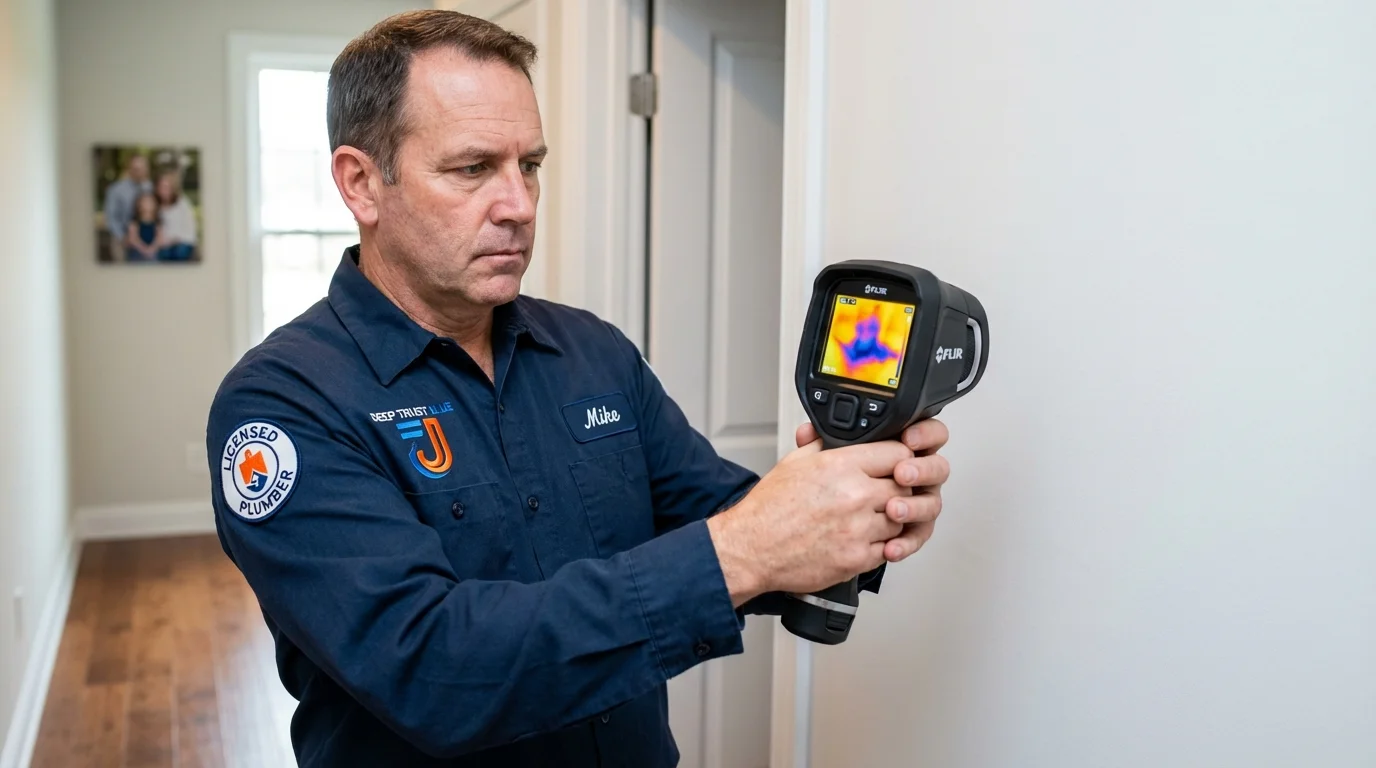 Thermal imaging leak detection by Johns Plumbing LLC in Wrightstown